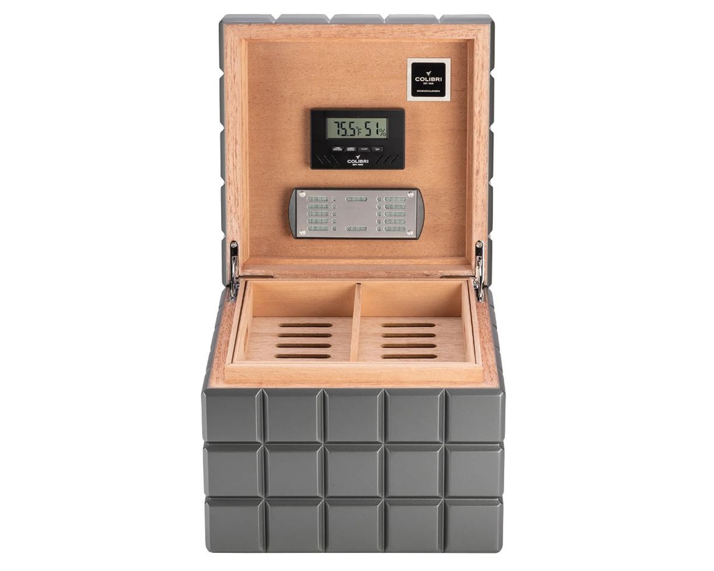 Humidor Colibri Heritage Cube Zwart - 60-80 Sigaren