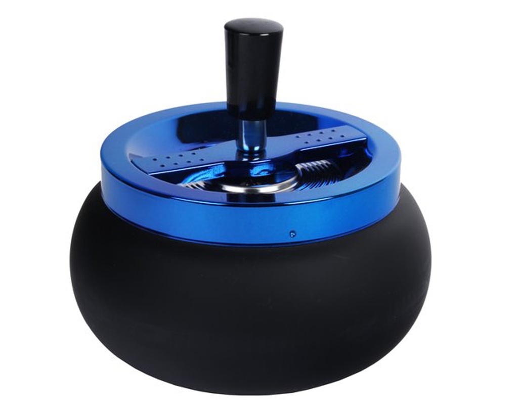 Ashtray Push Blue 13cm