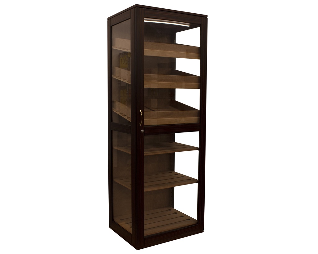 Humidor Cabinet Glass Mahagony 180 x 65 x 50cm