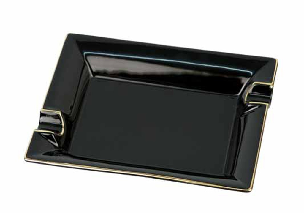 Ashtray Cigare Porcelain Black/Gold