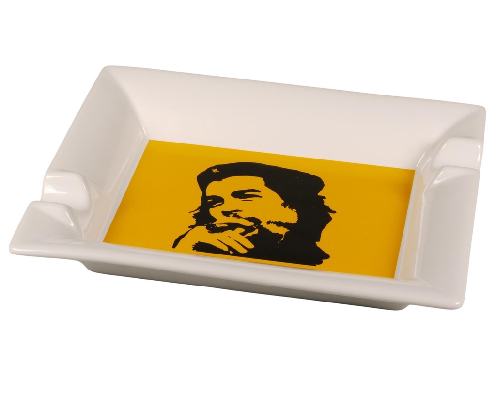 Ashtray Cigar Porcelain Che White/Yellow