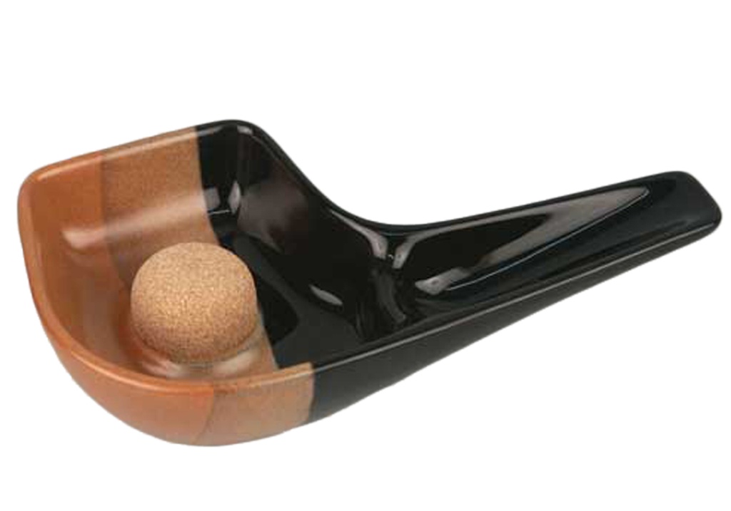 Ashtray Pipe Ceramic Pipo Black/Brown