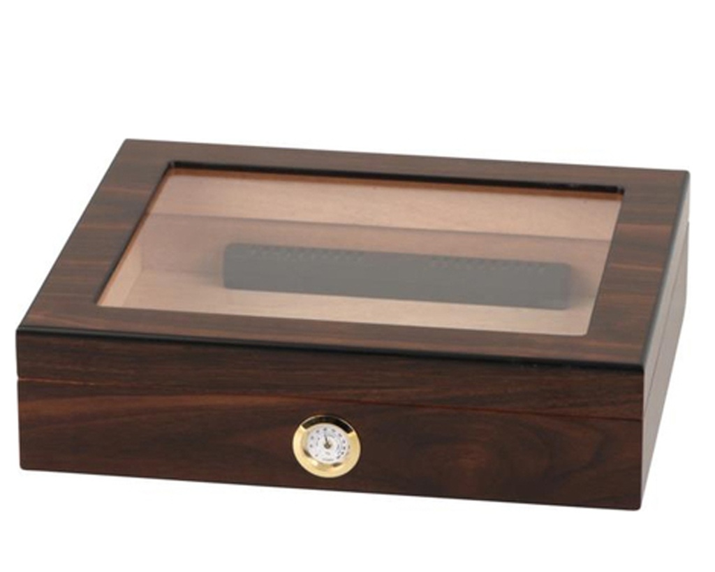 Humidor Walnoot/Glas - 20 Sigaren