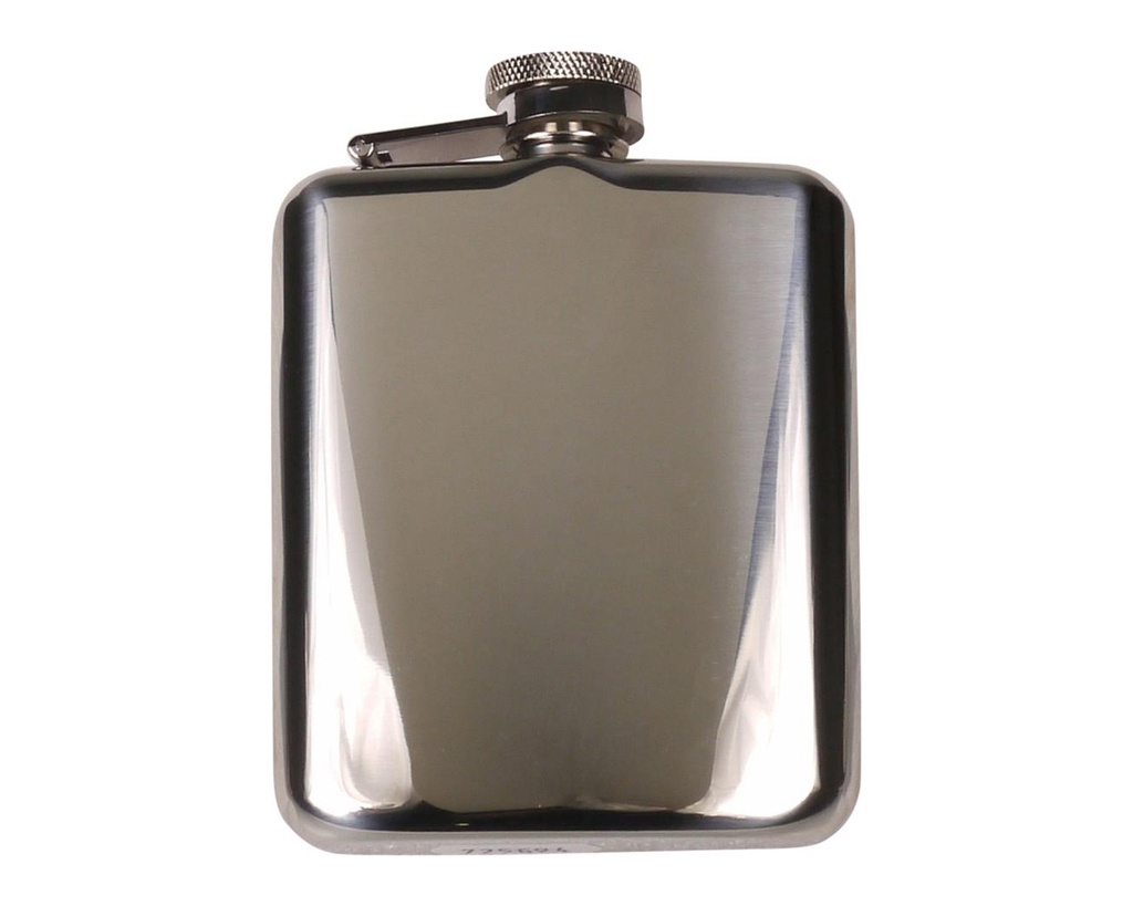 Hip Flask Steel Chrome Polished - 6oz