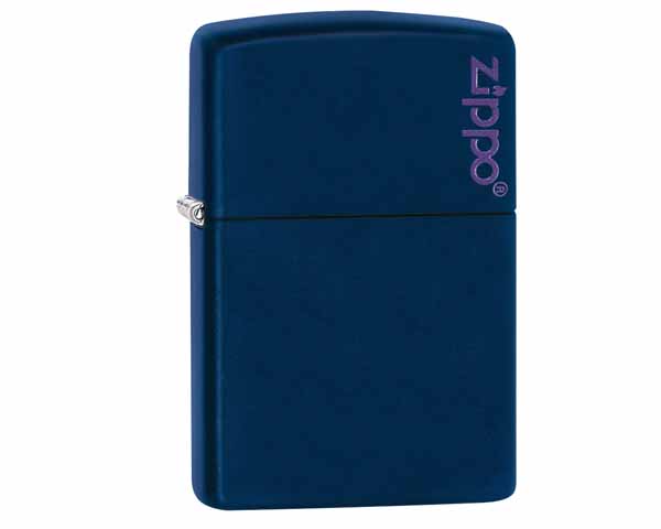 Briquet Zippo Navy Blue Matte with Zippo Logo