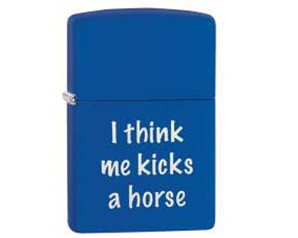 Lighter Zippo Rnd Me Kicks a Horse