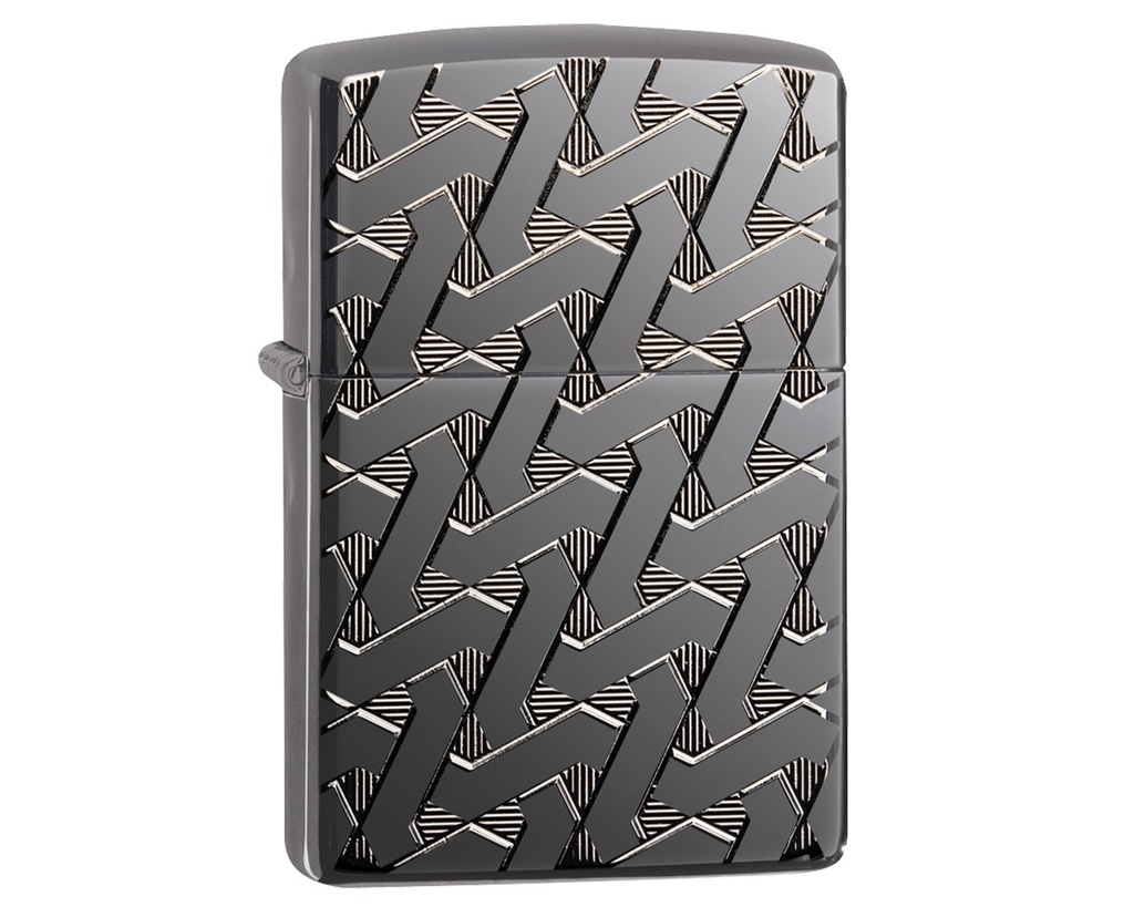 Lighter Zippo Geometric Weave Design