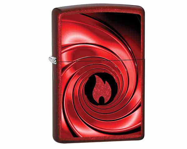 Lighter Zippo Red Swirl Design