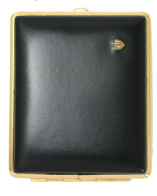 [811GL01] Cigarette Pouch VH 811 Leather Gold Black 22sks