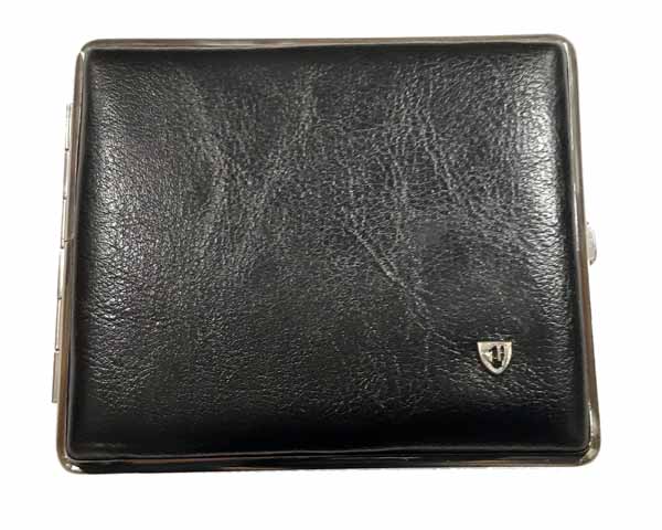 Cigarette Pouch VH 812 Leather Chrome Calypso Black 24ks