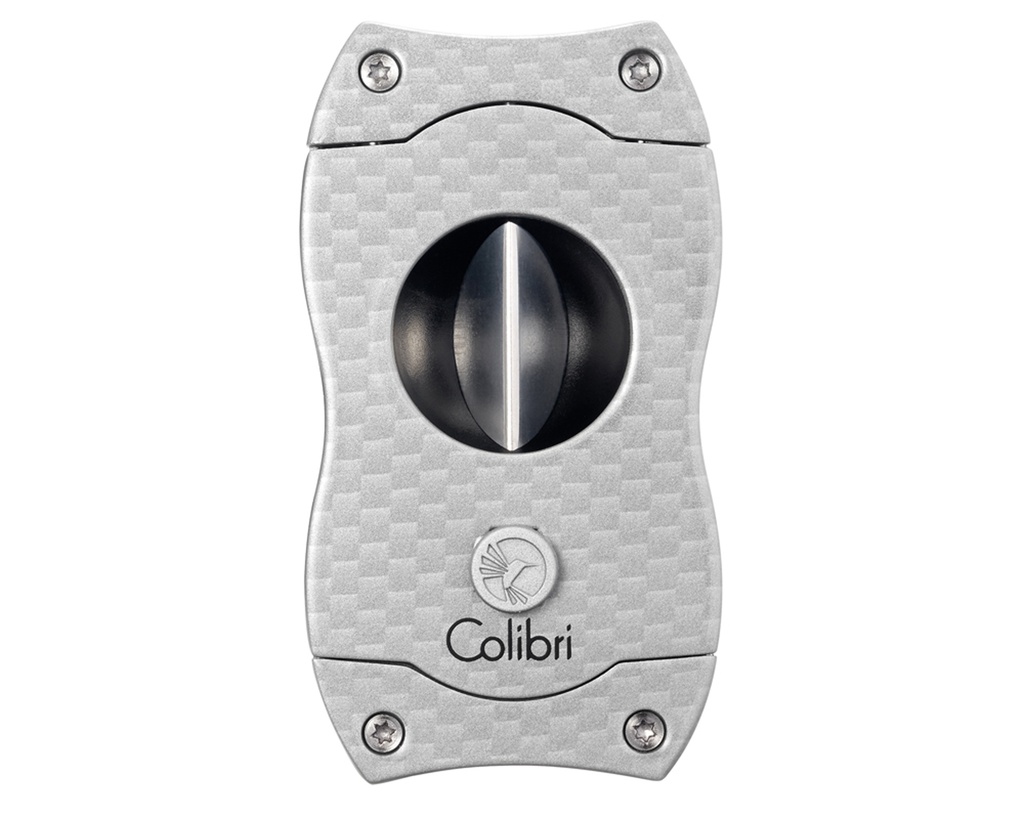 Sigarenknipper Colibri V-Cut Carbon Fiber Zilver