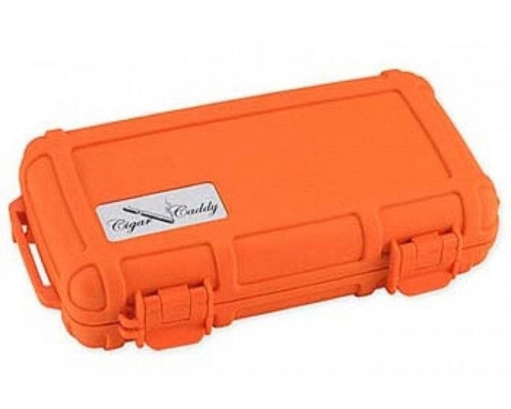 Humidor De Voyage Cigar Caddy Orange 5 Cigares