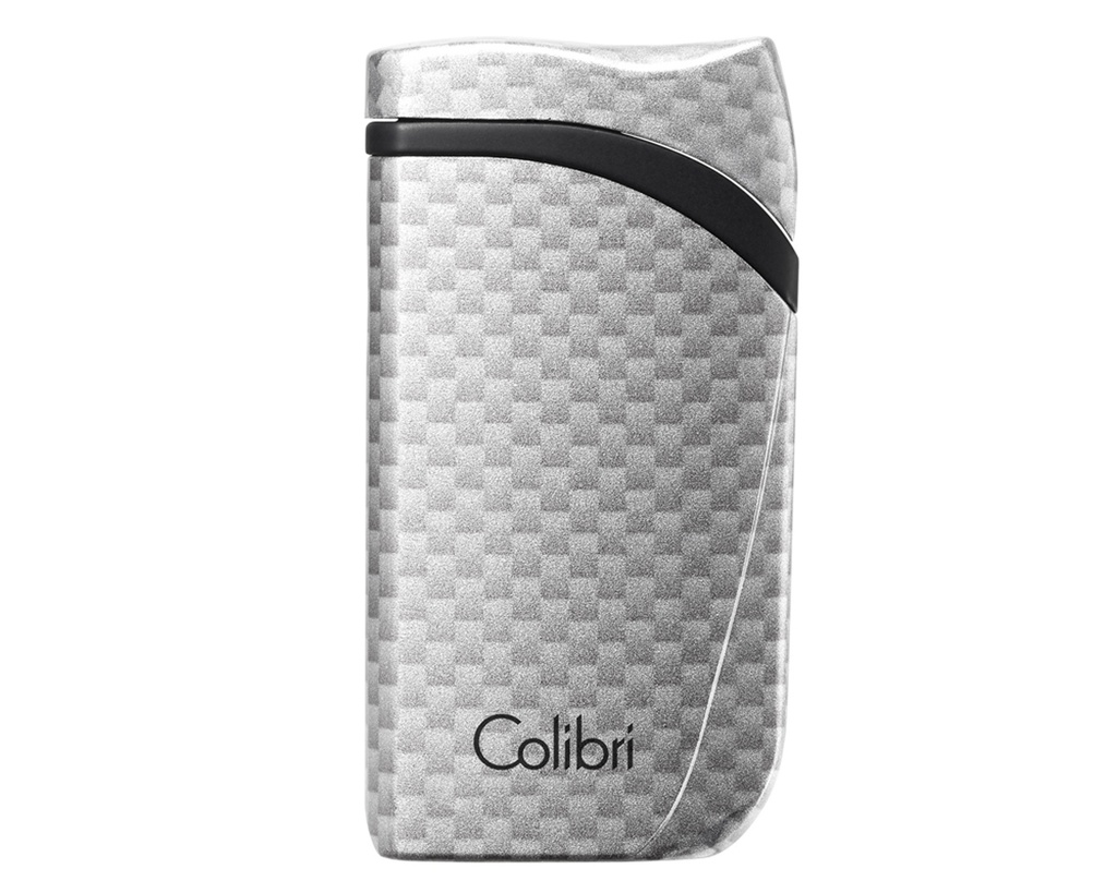 Briquet Colibri Falcon Carbon Fiber Argent