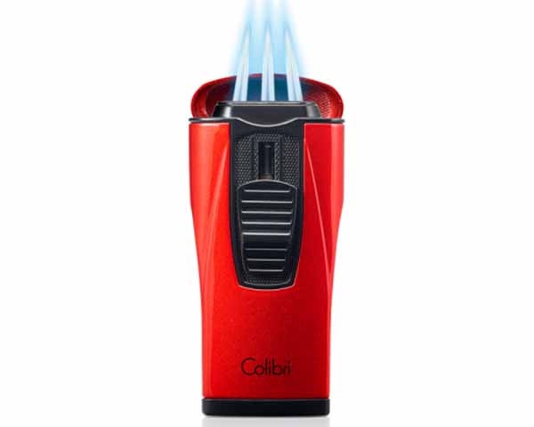 Briquet Colibri Monaco Metalic Rouge