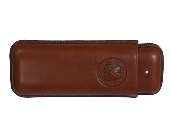Cigar Pouch White Spot Bulldog Cor 2F Brown