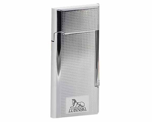 [WD5755] Briquet Lubinski Roma Flint Argent Carre