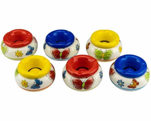 [506536] Ashtray Ceramic Butterflies 11cm