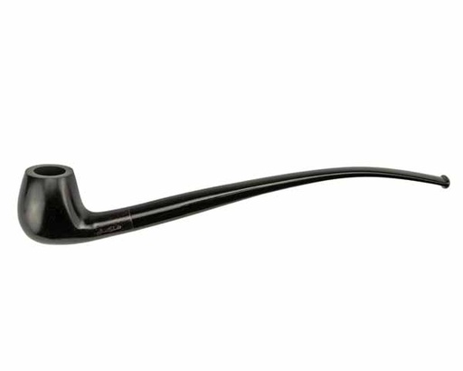 [412576] Pipe Jean Claude Churchwarden Black Bent Acrylic