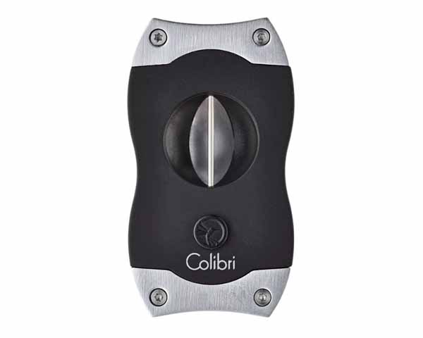 Sigarenknipper Colibri V-Cut Zwart Brushed Chrome