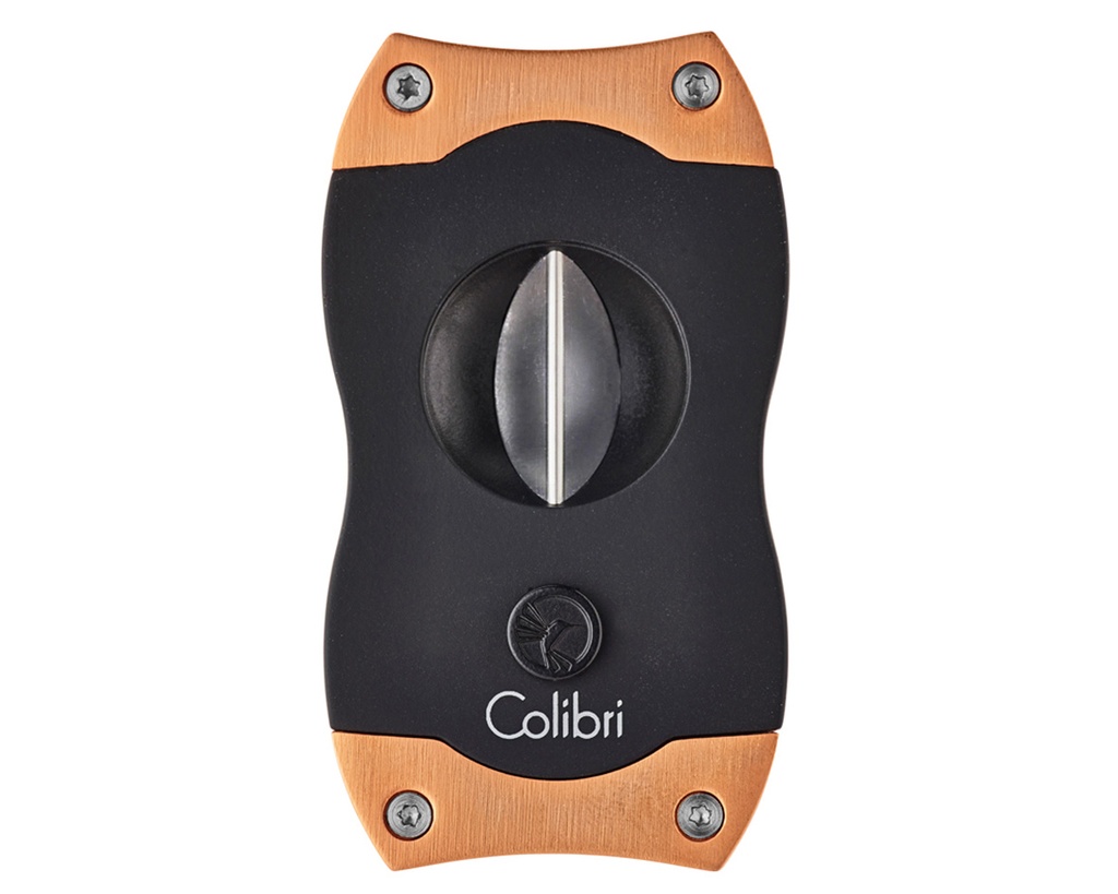 Cigar Cutter Colibri V-Cut Black Brushed Rose Gold