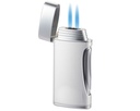 Lighter Caseti Double Jet Chrome Silver Matt