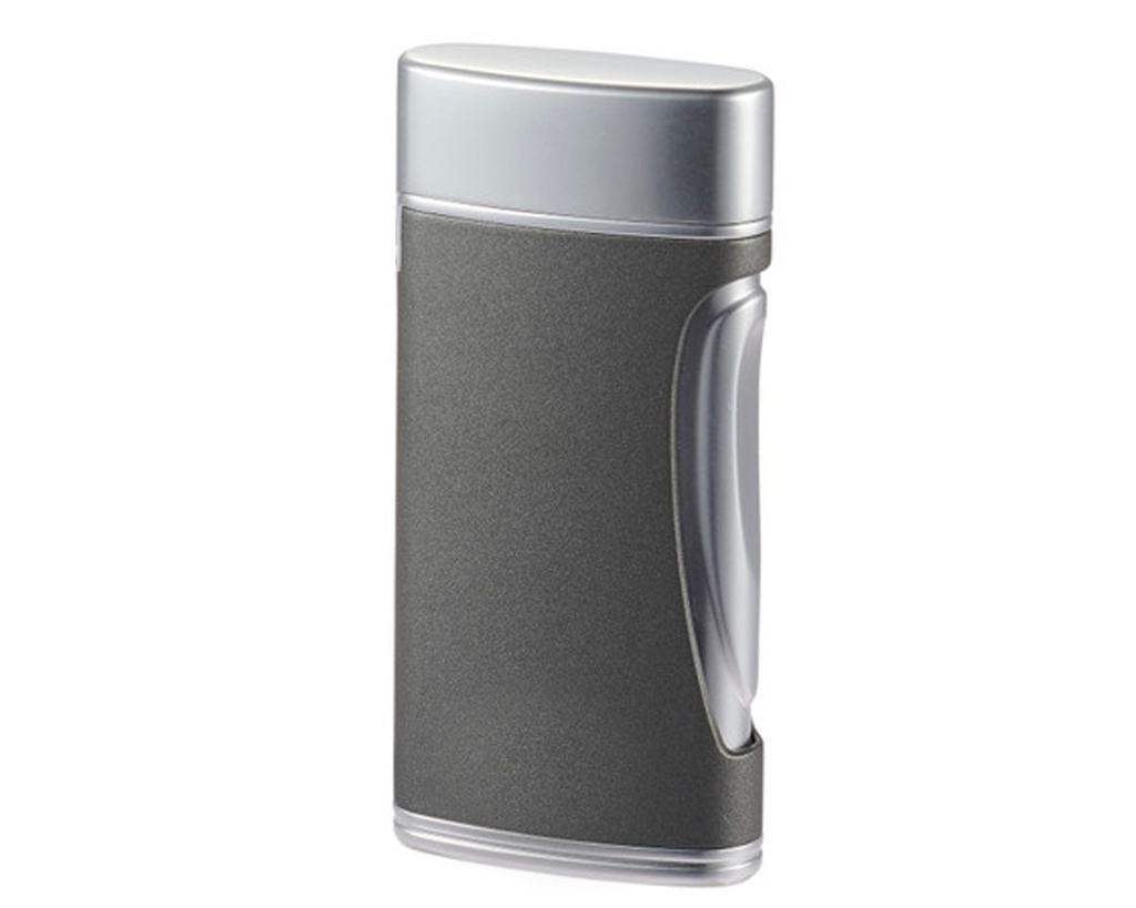 Lighter Caseti Double Jet Chrome Grey Matt