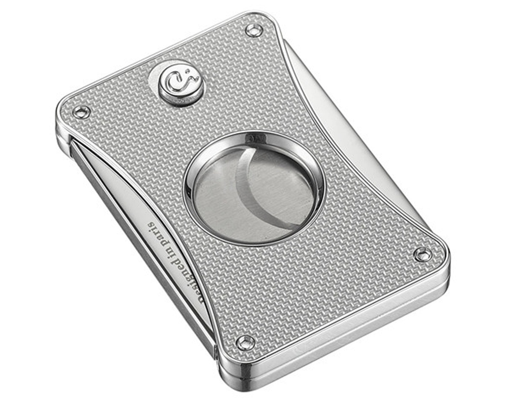 Sigarenknipper Caseti Chrome Plated Zilver Carbon