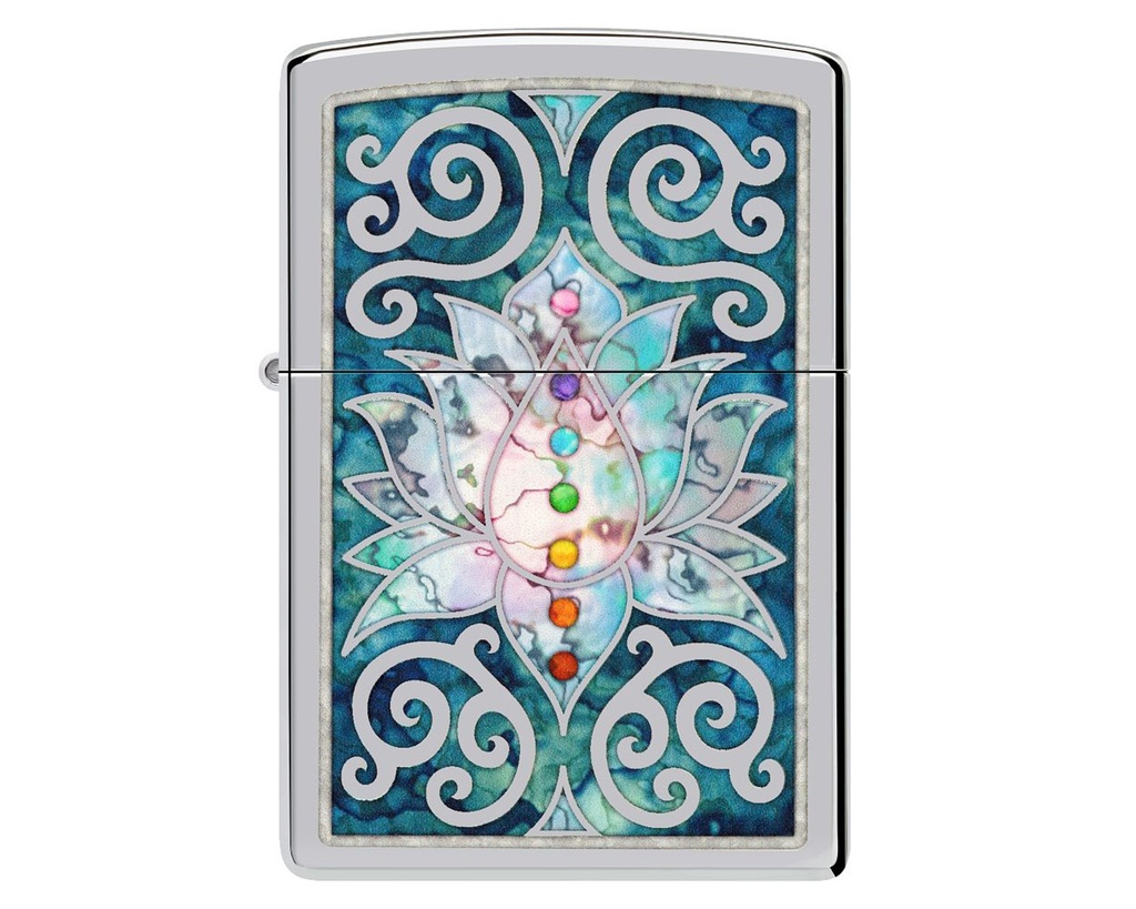 Briquet Zippo Lotus Flower Design