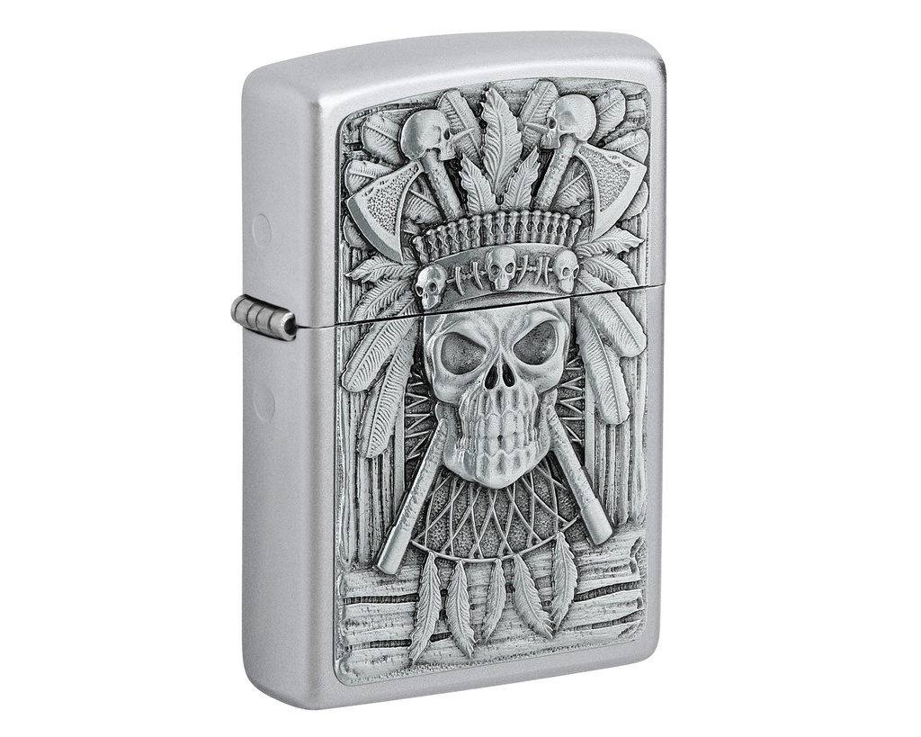 Briquet Zippo Indian Skull