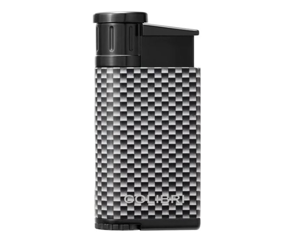 Aansteker Colibri Evo Carbon Wit Zilver