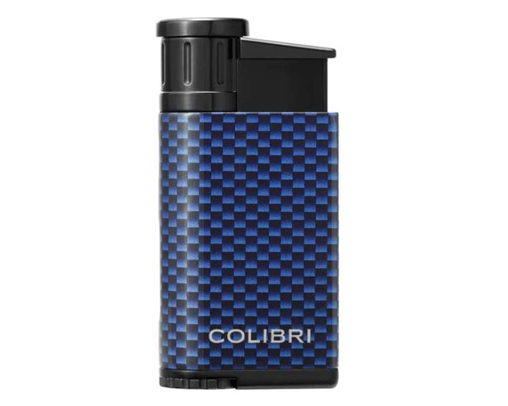 Briquet Colibri Evo Carbon Bleu