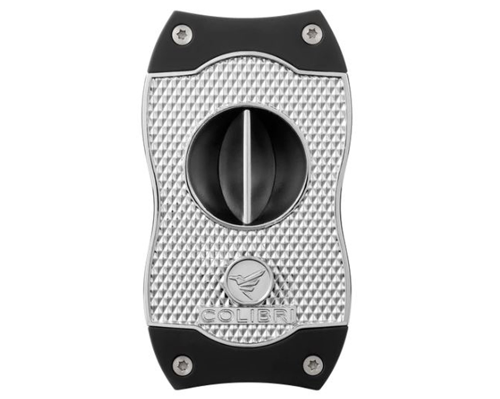 Sigarenknipper Colibri V-Cut Diamond Chrome Zwart