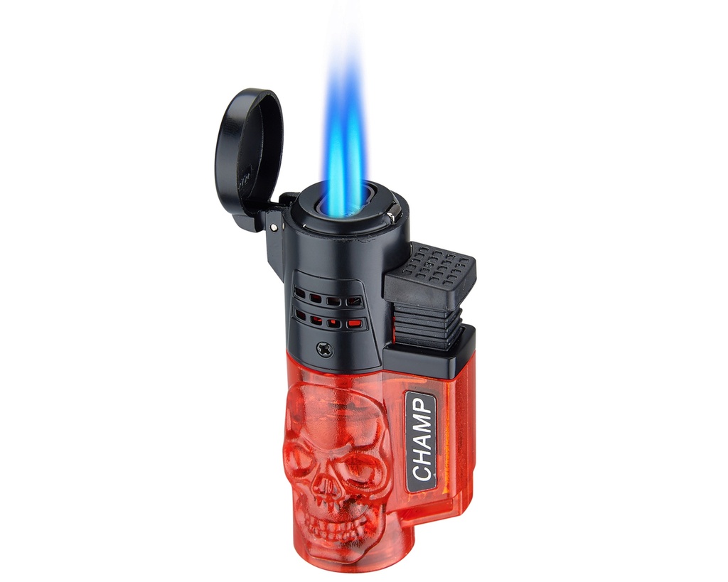 Aansteker Champ 3D Skull Double Blueflame