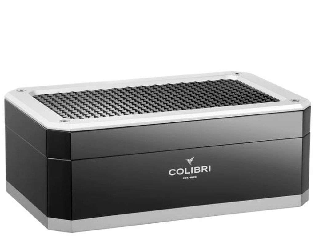 Humidor Colibri Rally Noir Argent - 125 Cigares