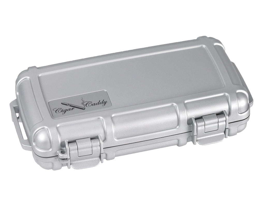 Humidor De Voyage Cigar Caddy Argent 5 Cigares