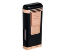 Briquet Palio Polaris Triple Jet Noir Rose Dore