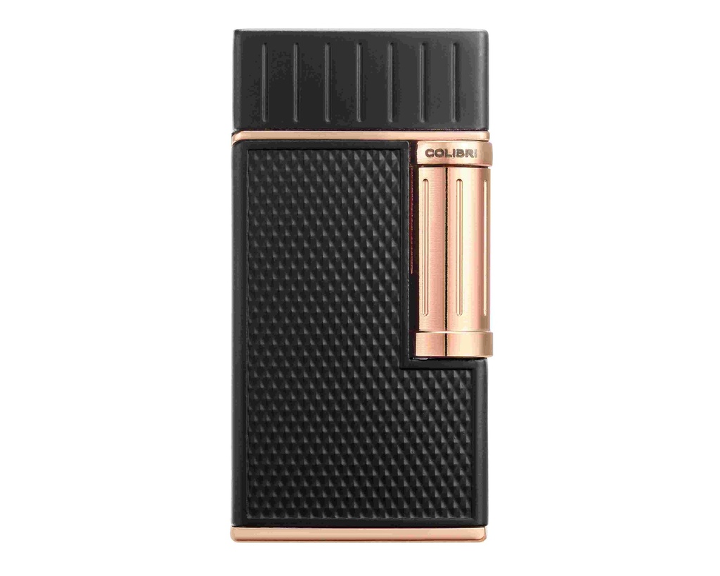 Briquet Colibri Julius Noir Dore Rose 