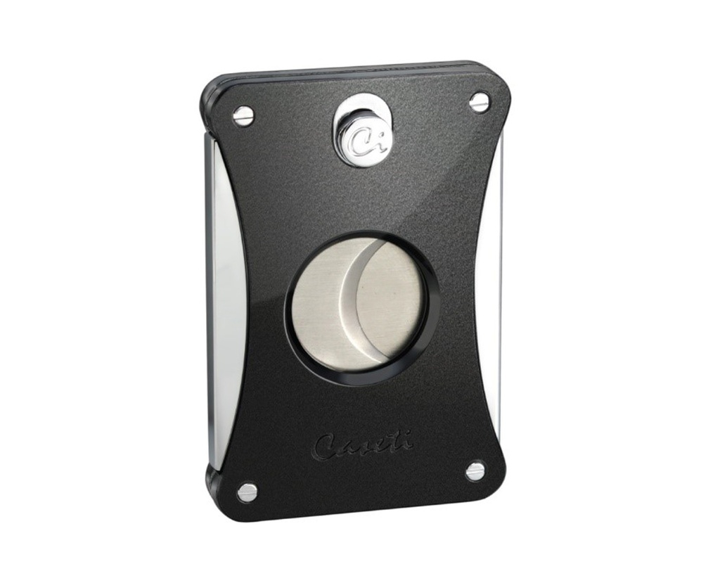 Cigar Cutter Caseti Chrome Shiny Dark Grey