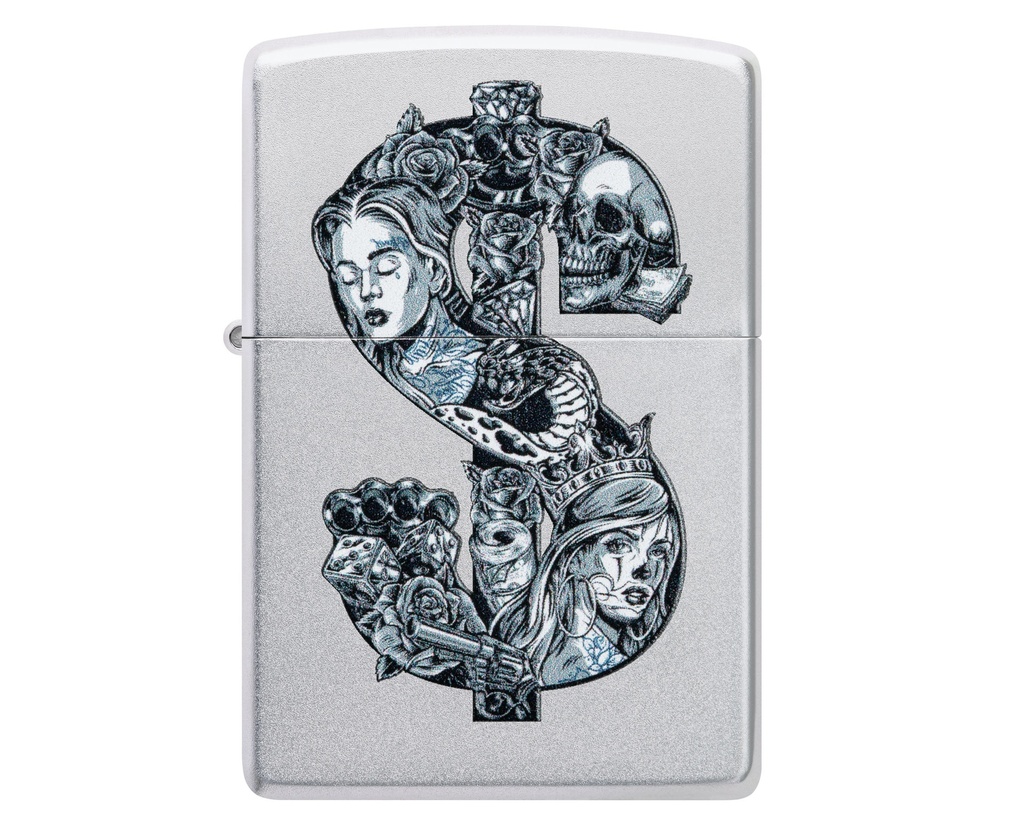 Briquet Zippo Tattoo Dollar Design