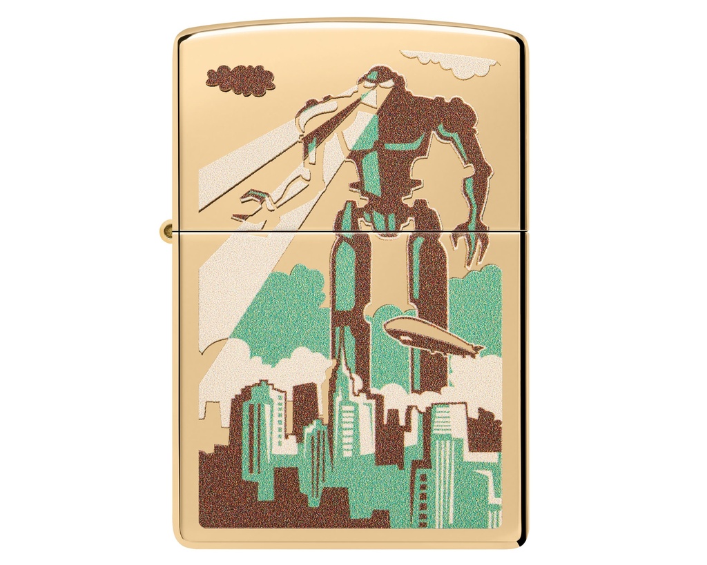 Briquet Zippo Robot in City Design