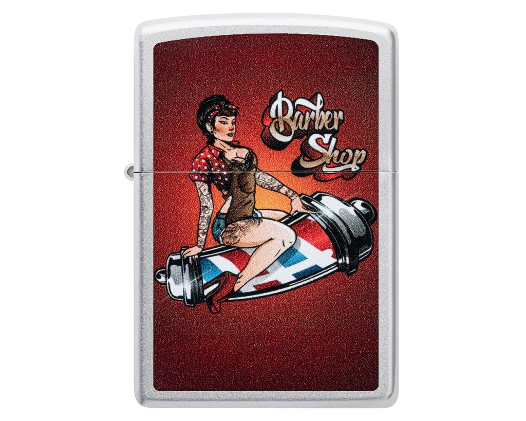 Aansteker Zippo Barber Shop Pin-up Design