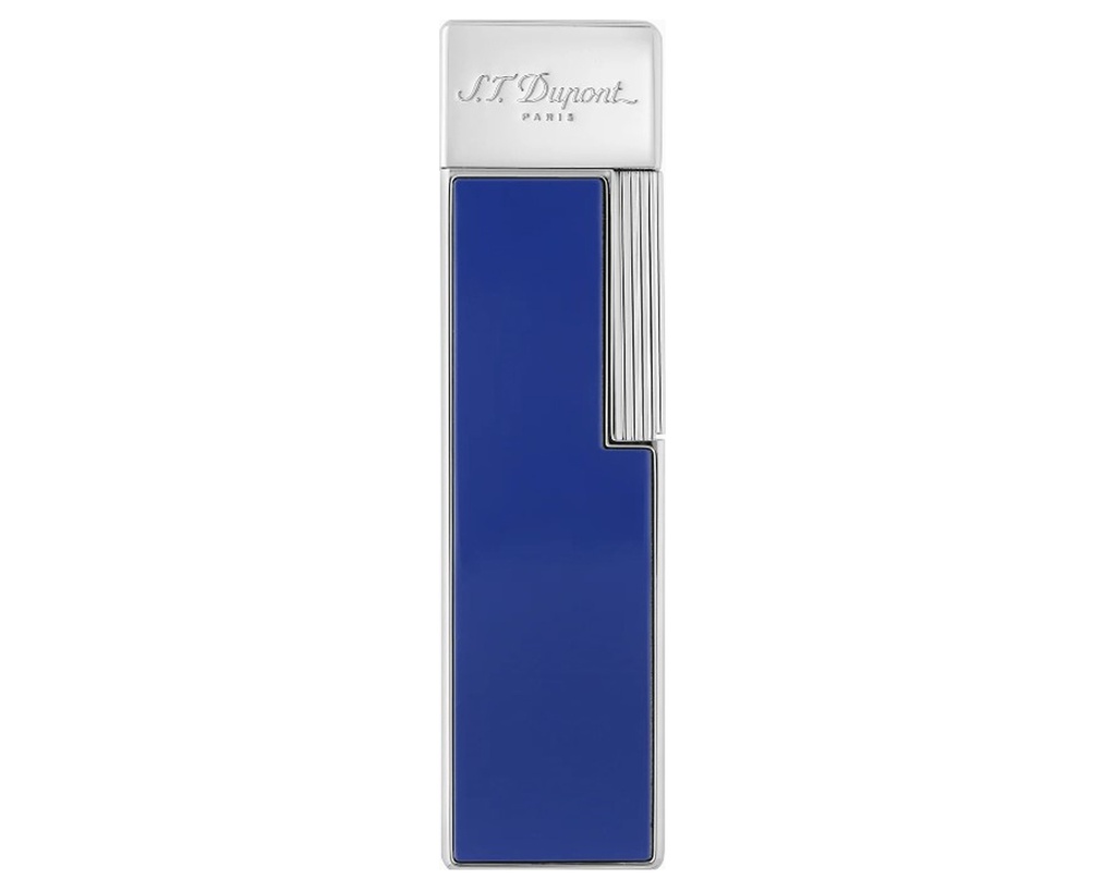 Briquet Dupont Twiggy Bleu Laque Chrome