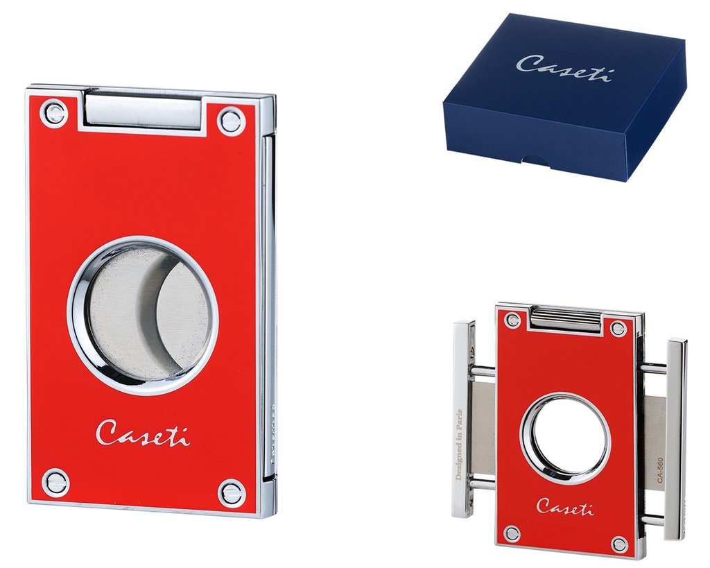 Cigar Cutter Caseti Paris 2 Blades Red