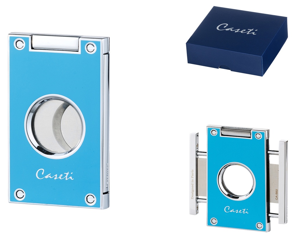 Cigar Cutter Caseti Paris 2 Blades Light Blue