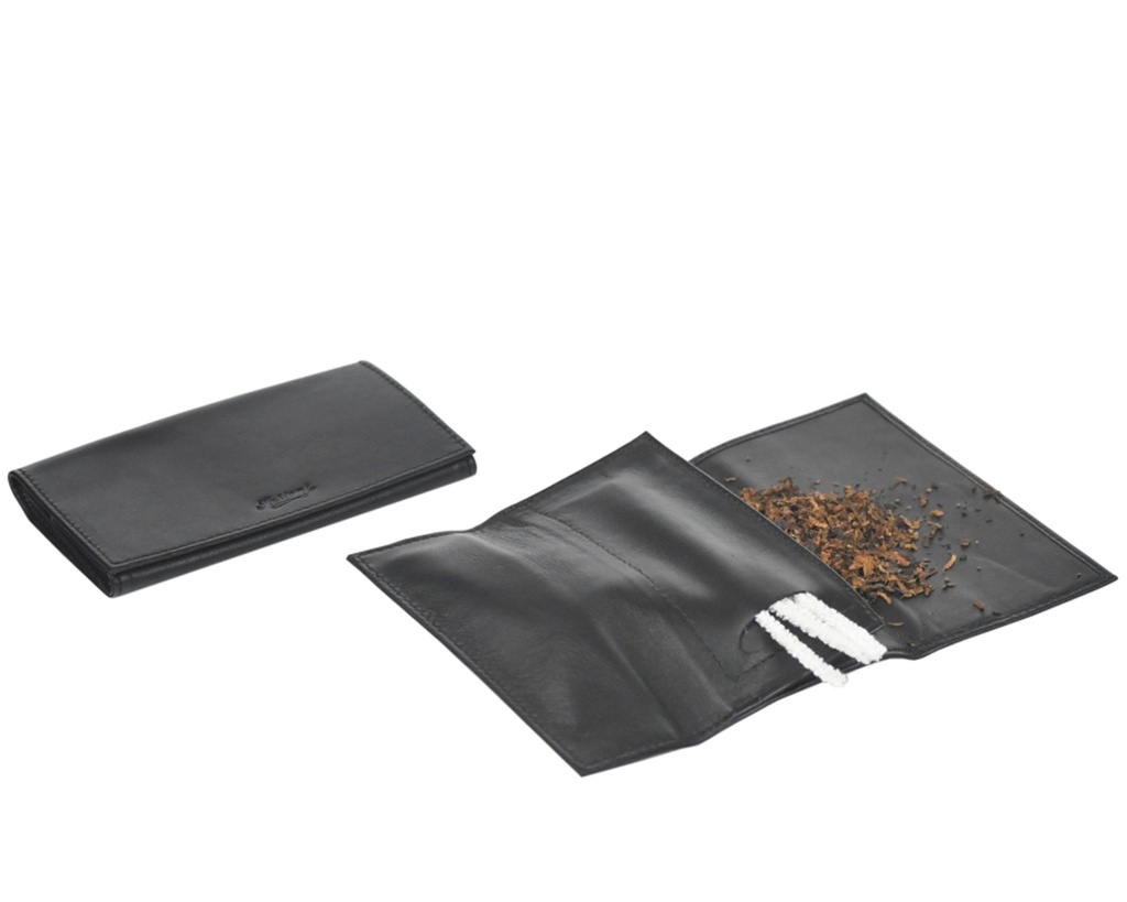 Tobacco Pouch Sasieni Rollup Nappa Black