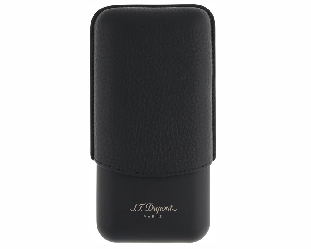 Cigar Pouch Dupont Black Grain/Matte 3 Cigars