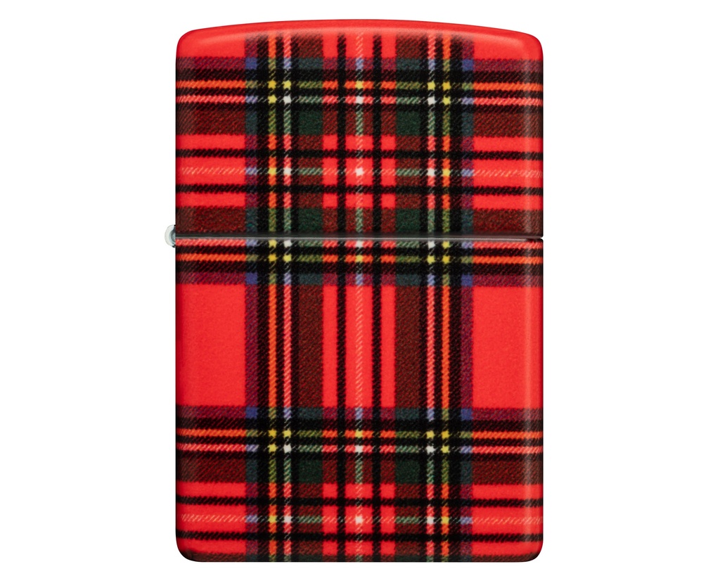 Lighter Zippo Red Plaid Design