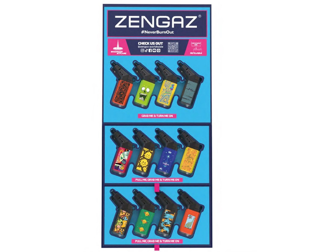 Briquet Zengaz ZL19 Seven Jet Cube Display V2