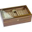 Humidor Zébre Brillant / Couvercle en Verre - 50 Cigares