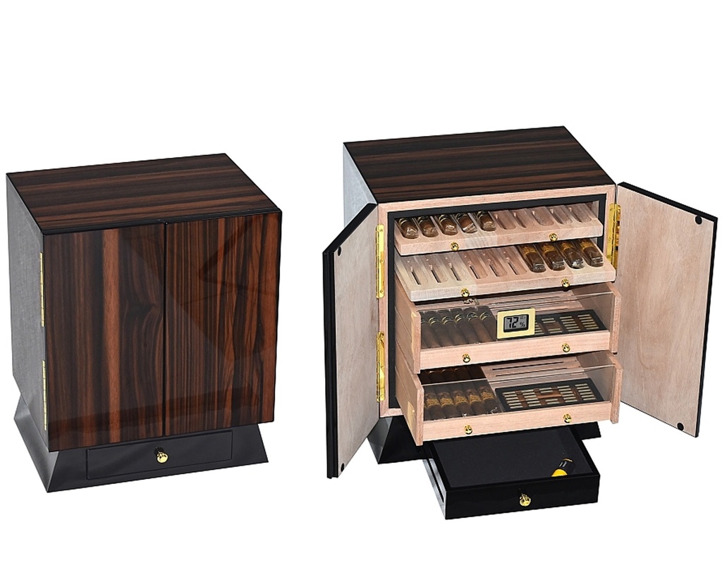 Humidor Lubinski Polished Walnut - 2 Doors